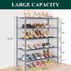 imageSmiry Bamboo Shoe Rack 3 Tier Shoe Organizer for Entryway ampamp Closet Stackable Free Standing Storage Shelf for Shoes Bags ampamp Plants NaturalGrey
