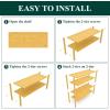 imageSmiry Bamboo Shoe Rack 3 Tier Shoe Organizer for Entryway ampamp Closet Stackable Free Standing Storage Shelf for Shoes Bags ampamp Plants NaturalNatural