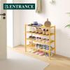 imageSmiry Bamboo Shoe Rack 3 Tier Shoe Organizer for Entryway ampamp Closet Stackable Free Standing Storage Shelf for Shoes Bags ampamp Plants NaturalNatural