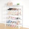 imageSmiry Bamboo Shoe Rack 3 Tier Shoe Organizer for Entryway ampamp Closet Stackable Free Standing Storage Shelf for Shoes Bags ampamp Plants NaturalWhite
