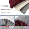 imageSmiry Luxury Chenille Toilet Rugs UShaped 24x20 Soft Absorbent NonSlip Contour Bathroom Rugs for Toilet Machine Washable Contoured Bath Mats Burgundy