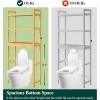 imageSmiry Over The Toilet Storage Cabinet 3Tier Bamboo Bathroom Organizers with Adjustable Shelf ampamp 4 Hooks Space Saving Shelf Rack for Bathrooms Laundry Room Balcony NaturalNatural