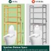 imageSmiry Over The Toilet Storage Cabinet 3Tier Bamboo Bathroom Organizers with Adjustable Shelf ampamp 4 Hooks Space Saving Shelf Rack for Bathrooms Laundry Room Balcony NaturalNatural
