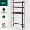 imageSmiry Over The Toilet Storage Cabinet 3Tier Bamboo Bathroom Organizers with Adjustable Shelf ampamp 4 Hooks Space Saving Shelf Rack for Bathrooms Laundry Room Balcony NaturalBrown