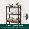 imageSmiry Over The Toilet Storage Cabinet 3Tier Bamboo Bathroom Organizers with Adjustable Shelf ampamp 4 Hooks Space Saving Shelf Rack for Bathrooms Laundry Room Balcony NaturalBrown