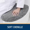 imageSmiry Soft Chenille Bathroom Toilet Lid Cover Machine Washable Covers 175x15 Fits Most Round Elongated and Oblong Lids Accessories Decor BurgundyGray