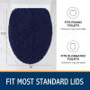imageSmiry Soft Chenille Bathroom Toilet Lid Cover Machine Washable Covers 175x15 Fits Most Round Elongated and Oblong Lids Accessories Decor BurgundyNavy Blue