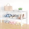 imageSmiry Bamboo Shoe Rack 3 Tier Shoe Organizer for Entryway ampamp Closet Stackable Free Standing Storage Shelf for Shoes Bags ampamp Plants NaturalWhite