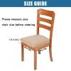 imageSmiry Velvet Seat Covers for Dining Room Chair Set of 6 Stretch Fit Removable Washable Chair Seat Cushion Protector Slipcovers with Ties KhakiBeige