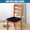 imageSmiry Velvet Seat Covers for Dining Room Chair Set of 6 Stretch Fit Removable Washable Chair Seat Cushion Protector Slipcovers with Ties KhakiBlack