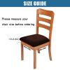imageSmiry Velvet Seat Covers for Dining Room Chair Set of 6 Stretch Fit Removable Washable Chair Seat Cushion Protector Slipcovers with Ties KhakiCoffee