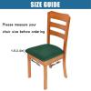 imageSmiry Velvet Seat Covers for Dining Room Chair Set of 6 Stretch Fit Removable Washable Chair Seat Cushion Protector Slipcovers with Ties KhakiDark Green