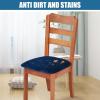imageSmiry Velvet Seat Covers for Dining Room Chair Set of 6 Stretch Fit Removable Washable Chair Seat Cushion Protector Slipcovers with Ties KhakiFederal Blue