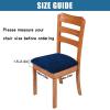 imageSmiry Velvet Seat Covers for Dining Room Chair Set of 6 Stretch Fit Removable Washable Chair Seat Cushion Protector Slipcovers with Ties KhakiFederal Blue