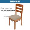 imageSmiry Velvet Seat Covers for Dining Room Chair Set of 6 Stretch Fit Removable Washable Chair Seat Cushion Protector Slipcovers with Ties KhakiKhaki