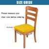 imageSmiry Velvet Seat Covers for Dining Room Chair Set of 6 Stretch Fit Removable Washable Chair Seat Cushion Protector Slipcovers with Ties KhakiMustard Yellow