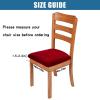 imageSmiry Velvet Seat Covers for Dining Room Chair Set of 6 Stretch Fit Removable Washable Chair Seat Cushion Protector Slipcovers with Ties KhakiWine Red