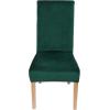 imageSmiry Velvet Stretch Chair Covers for Dining Room Set of 4 Soft Fit Removable Washable Kitchen Parsons Chair Slipcover Protector Dark GreenDark Green