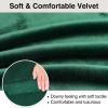 imageSmiry Velvet Stretch Chair Covers for Dining Room Set of 4 Soft Fit Removable Washable Kitchen Parsons Chair Slipcover Protector Dark GreenDark Green