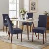 imageSmiry Velvet Stretch Chair Covers for Dining Room Set of 4 Soft Fit Removable Washable Kitchen Parsons Chair Slipcover Protector Dark GreenDark Grey