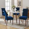 imageSmiry Velvet Stretch Chair Covers for Dining Room Set of 4 Soft Fit Removable Washable Kitchen Parsons Chair Slipcover Protector Dark GreenFederal Blue