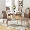 imageSmiry Velvet Stretch Chair Covers for Dining Room Set of 4 Soft Fit Removable Washable Kitchen Parsons Chair Slipcover Protector Dark GreenKhaki