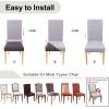 imageSmiry Velvet Stretch Chair Covers for Dining Room Set of 4 Soft Fit Removable Washable Kitchen Parsons Chair Slipcover Protector Dark GreenLight Grey