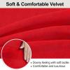 imageSmiry Velvet Stretch Chair Covers for Dining Room Set of 4 Soft Fit Removable Washable Kitchen Parsons Chair Slipcover Protector Dark GreenRed