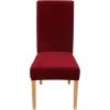 imageSmiry Velvet Stretch Chair Covers for Dining Room Set of 4 Soft Fit Removable Washable Kitchen Parsons Chair Slipcover Protector Dark GreenWine Red