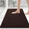 imageSmiry Luxury Chenille Bathroom Rugs 30x20 Extra Soft and Absorbent Shaggy Bath Mat Machine Washable NonSlip Plush Carpet Runner for Tub Shower and Floor Home Decor Accessories Brown