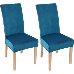 imageSmiry Velvet Stretch Chair Covers for Dining Room Set of 4 Soft Fit Removable Washable Kitchen Parsons Chair Slipcover Protector Dark GreenTeal