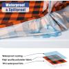 imageSmiry Picnic Table Cloth 2 Pack Waterproof Elastic Fitted Tablecloths for 6FT Rectangle Tables Washable Polyester Buffalo Plaid Tablecloth for Camping Dining ampamp Outdoor Black ampamp White 30quot x 72quotBlack and Orange