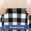 imageSmiry Picnic Table Cloth 2 Pack Waterproof Elastic Fitted Tablecloths for 6FT Rectangle Tables Washable Polyester Buffalo Plaid Tablecloth for Camping Dining ampamp Outdoor Black ampamp White 30quot x 72quotBlack and White