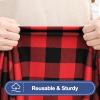imageSmiry Picnic Table Cloth 2 Pack Waterproof Elastic Fitted Tablecloths for 6FT Rectangle Tables Washable Polyester Buffalo Plaid Tablecloth for Camping Dining ampamp Outdoor Black ampamp White 30quot x 72quotBlack and Red