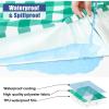 imageSmiry Picnic Table Cover with Bench Covers Waterproof Elastic Fitted Tablecloths for 6 Foot Rectangle Tables Washable Buffalo Plaid Tablecloth for Camping Outdoor Black ampamp White 30quotx72quotGreen and White