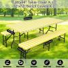 imageSmiry Picnic Table Cover with Bench Covers Waterproof Elastic Fitted Tablecloths for 6 Foot Rectangle Tables Washable Buffalo Plaid Tablecloth for Camping Outdoor Black ampamp White 30quotx72quotYellow and White