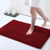 imageSmiry Chenille Bathroom Rugs and Mats Set of 3 Non Slip Absorbent Shaggy Bath Rug for Tub Shower and Bath Room 30quotx 20quot30quotx 20quotUShaped 24quot x20quot Burgundy