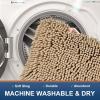 imageSmiry Luxury Chenille Bath Rug 36quotx24quot and UShaped Toilet Bathroom Rugs 20quotx20quot Extra Soft and Absorbent Shaggy Bathroom Mat Rugs Machine Washable NonSlip Plush CarpetBeige