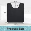 imageSmiry Memory Foam Bath Mat 30x20 and 24x20 UShaped Toilet Extra Soft Absorbent Bathroom Rugs Non Slip Bath Rug Runner for Shower Bathroom Floors Black