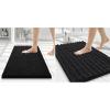 imageSmiry Bathroom Rugs 24x1624x16 Extra Soft and Absorbent Shaggy Bath Mat Machine Washable NonSlip Plush Carpet Runner for Tub Shower and Floor Home Decor Accessories Black