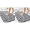imageSmiry Bathroom Rugs Mat 30x2024x16 Extra Soft Absorbent Chenille Bath Rugs Non Slip Rubber Backing Machine Washable Quick Dry Bath Mats for Bathroom Floor Tub Shower Home Decor Accessories Grey