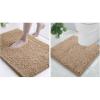 imageSmiry Chenille Bathroom Rugs 24x16 and UShaped Toilet Bath Rugs 20x20 Extra Soft and Absorbent Shaggy Bath Mat Machine Washable NonSlip Plush Carpet Beige
