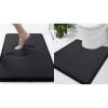 imageSmiry Memory Foam Bath Mat 30x20 and 24x20 UShaped Toilet Extra Soft Absorbent Bathroom Rugs Non Slip Bath Rug Runner for Shower Bathroom Floors Black