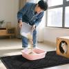 imageSmiry Cat Litter Box Mat 30x17 NonSlip Water Resistant Litter Trapping Mat Easy Clean Less Waste and UrineLocking Cat Carpet for Indoor RedBlack