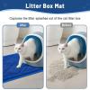 imageSmiry Cat Litter Box Mat 30x17 NonSlip Water Resistant Litter Trapping Mat Easy Clean Less Waste and UrineLocking Cat Carpet for Indoor RedBlue