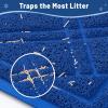 imageSmiry Cat Litter Box Mat 30x17 NonSlip Water Resistant Litter Trapping Mat Easy Clean Less Waste and UrineLocking Cat Carpet for Indoor RedBlue