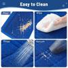 imageSmiry Cat Litter Box Mat 30x17 NonSlip Water Resistant Litter Trapping Mat Easy Clean Less Waste and UrineLocking Cat Carpet for Indoor RedBlue