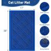 imageSmiry Cat Litter Box Mat 30x17 NonSlip Water Resistant Litter Trapping Mat Easy Clean Less Waste and UrineLocking Cat Carpet for Indoor RedBlue