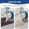 imageSmiry Cat Litter Box Mat 30x17 NonSlip Water Resistant Litter Trapping Mat Easy Clean Less Waste and UrineLocking Cat Carpet for Indoor RedBrown