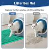 imageSmiry Cat Litter Box Mat 30x17 NonSlip Water Resistant Litter Trapping Mat Easy Clean Less Waste and UrineLocking Cat Carpet for Indoor RedGreen